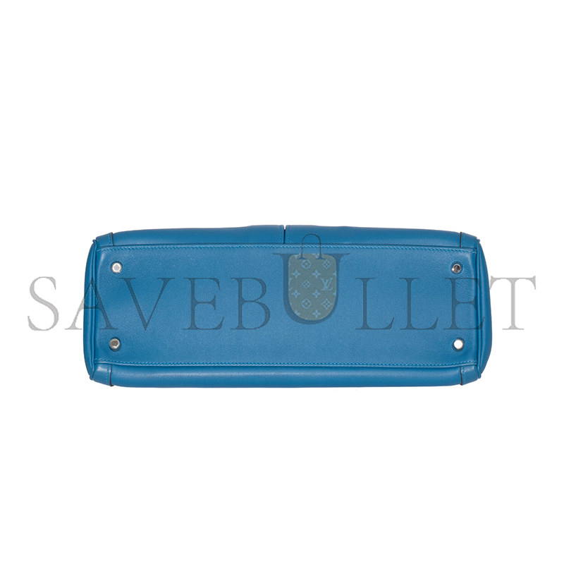 HERMES KELLY LAKIS 35 BLUE HYDRA SWIFT PALLADIUM HARDWARE (35*24*12cm)